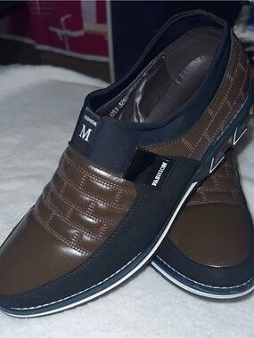 Men's Brown Slip-On Sneakers MS-010